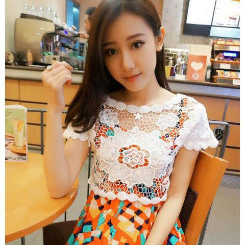 套头罩衫夏季防晒百搭短款空调坎肩外套女针织镂空勾花蕾丝小披肩