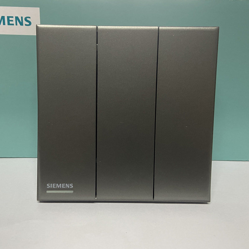西门子开关插座面板 西门子皓意深灰银 三开单控 三联单控,电子/电工,开关插座套装,淘宝优惠券,粉丝福利购,淘宝优惠卷
