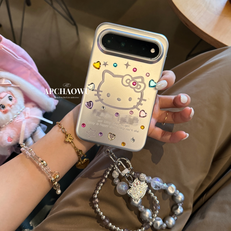可爱电镀星星字母猫咪diy贴钻适用华为PuraxView阔直板手机壳purax view全包mate90pro/80防摔套女款