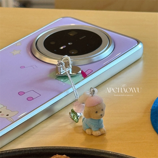 可爱电镀滴胶礼物猫咪挂件适用mate70pro华为手机壳mate60pro全包pura70pro防摔套60pro+女款小米15pro/14