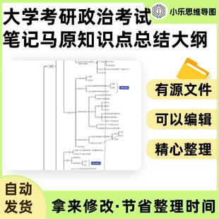 大学考研政治考试笔记马原知识点总结大纲思维导图Xmind笔记制作