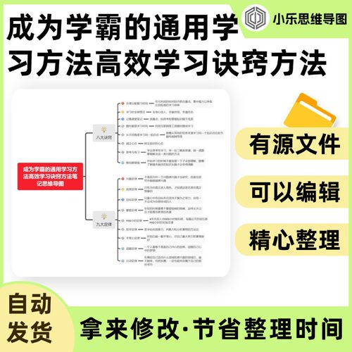 成为学霸的通用学习方法高效学习诀窍方法笔记思维导图Xmind笔记