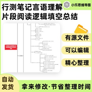 行测笔记言语理解片段阅读逻辑填空总结思维导图Xmind笔记制作