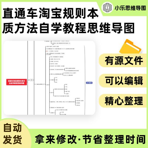 直通车淘宝规则本质方法自学教程思维导图Xmind笔记制作电子版
