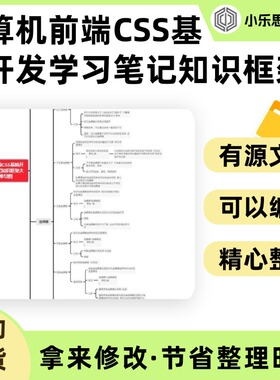 计算机前端CSS基础开发学习笔记知识框架大纲思维导图Xmind制作
