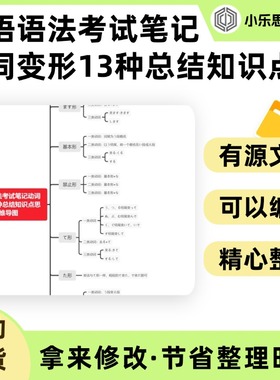 日语语法考试笔记动词变形13种总结知识点思维导图Xmind笔记制作