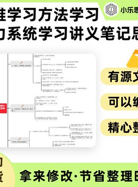 五维学习方法学习能力系统学习讲义笔记思维导图mind笔记制作电子