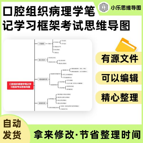 口腔组织病理学笔记学习框架考试思维导图Xmind笔记制作电子版