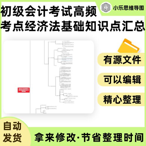 初级会计考试高频考点经济法基础知识点汇总思维导图Xmind笔记