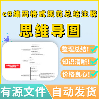 c#编码格式规范总结注释思维导图源文件可编辑教案考试框架复习模