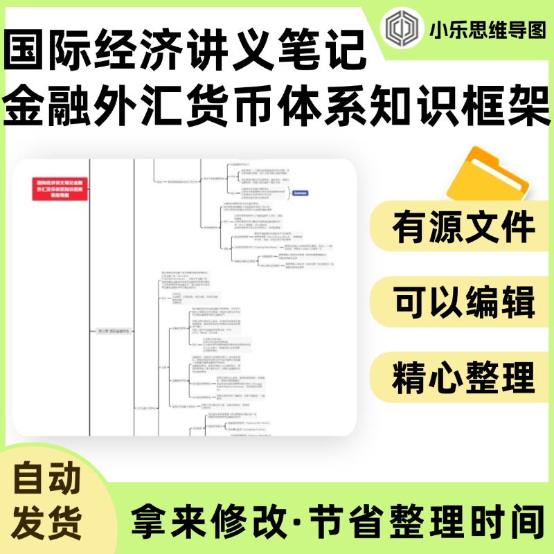 国际经济讲义笔记金融外汇货币体系知识框架思维导图Xmind笔记