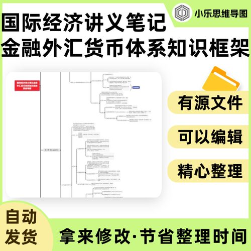 国际经济讲义笔记金融外汇货币体系知识框架思维导图Xmind笔记
