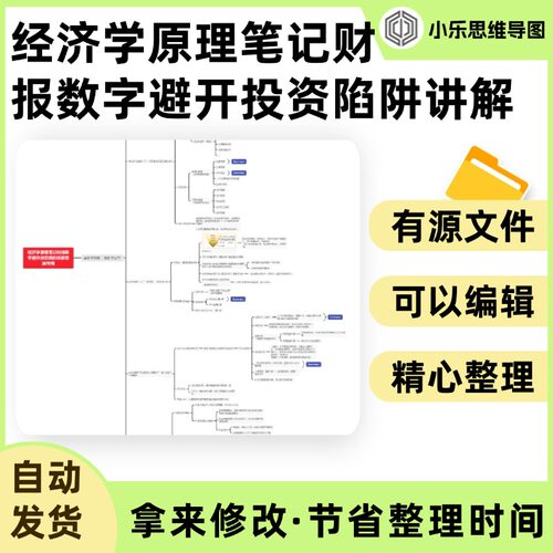 经济学原理笔记财报数字避开投资陷阱讲解思维导图Xmind笔记制作