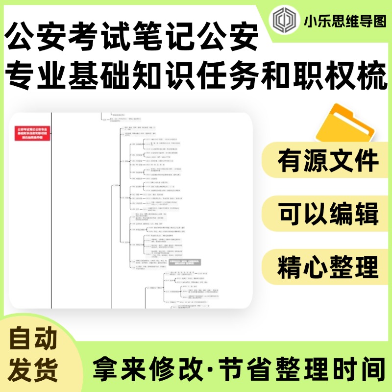 公安考试笔记公安专业基础知识任务和职权梳理总结思维导图Xmind