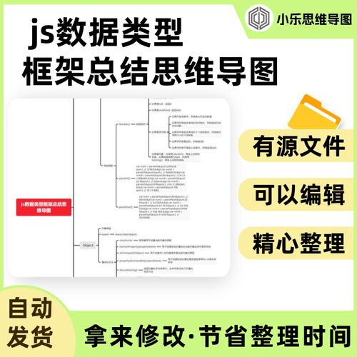 js数据类型框架总结思维导图Xmind笔记制作电子版
