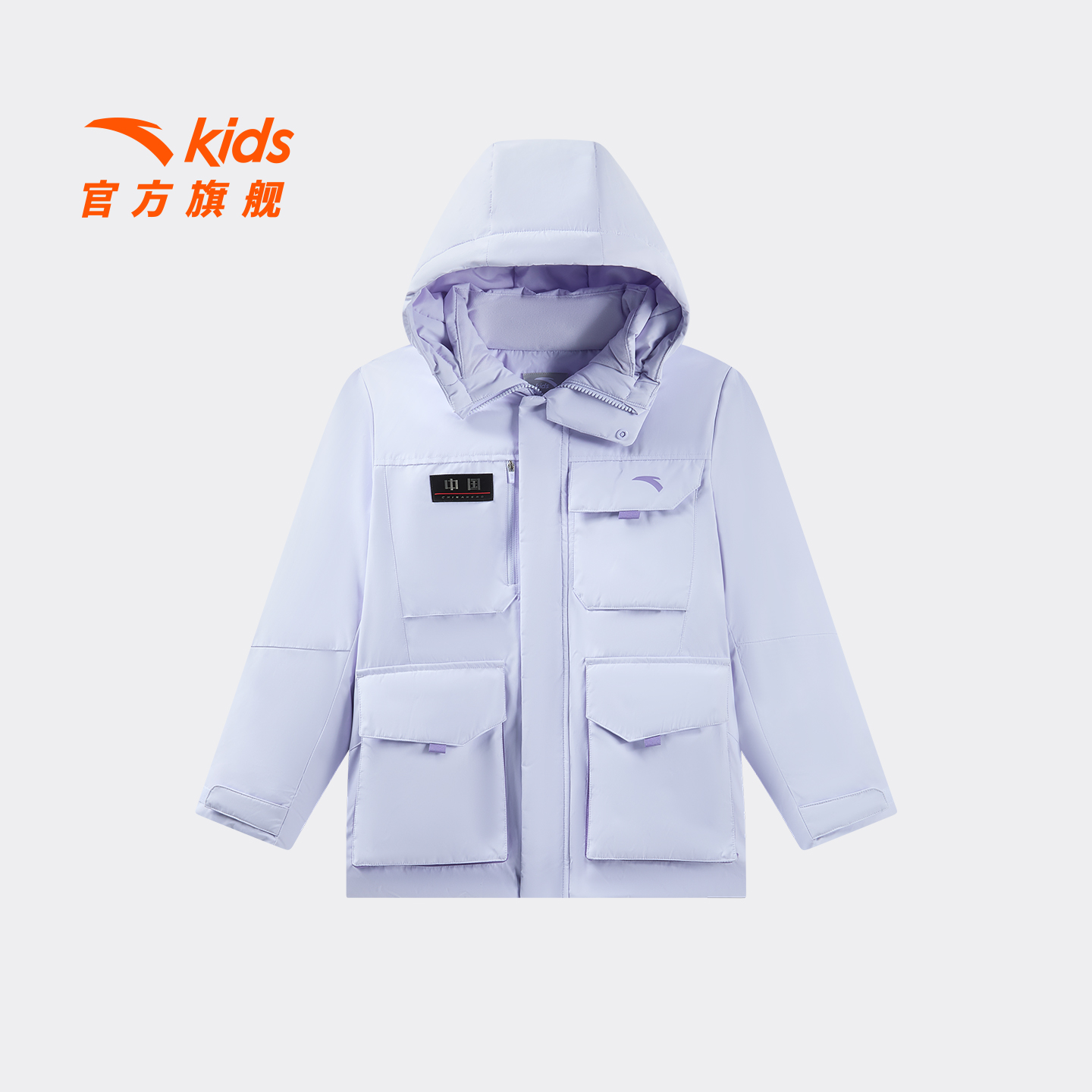 安踏儿童女大童羽绒服