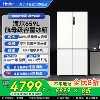 海尔659大容量无霜一级能效冰箱