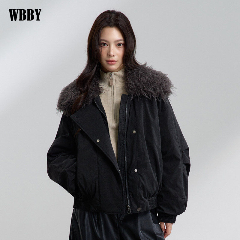 鹅绒服羽绒服女式冬装新款外套2026冬季轻薄短款巨好看的工装夹克