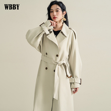 樱花香风衣外套女2025新款开春小个子中长款高端大气上档次高级感