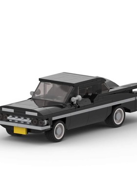 MOC积木  68618 1959年雪佛兰 Bel Air 复古模型跑车儿童