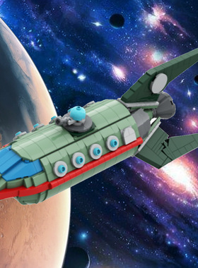 飞出个未来星际迷航行星飞船积木模型 MOC-82707益智拼装积木玩具