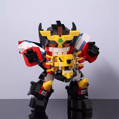 MOC积木TV动画《勇者王》GAOGAIGAR 创意拼装 SD机甲模型