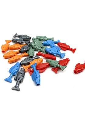 兼容乐高 64648 动物 食物 小鱼小场景摆设颗粒积木MOC DIY