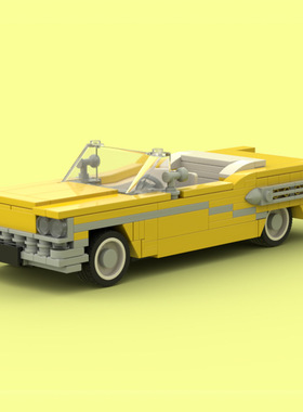MOC积木兼容国产83561 1958别克世纪敞篷车 玩具汽车模型儿童礼物