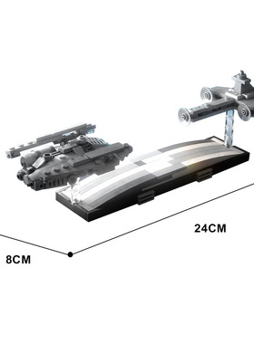 星战方多牵引船积木玩具MOC-130031电影安多飞船桌面摆件拼装积木