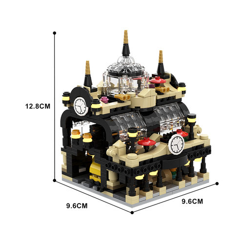 MOC-145087迷你史塔盖火车站 Bricklink 910002拼装玩具