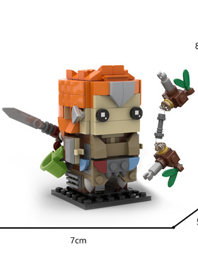 MOC-116898游戏系列地平线埃luo伊方头仔积木玩具模型