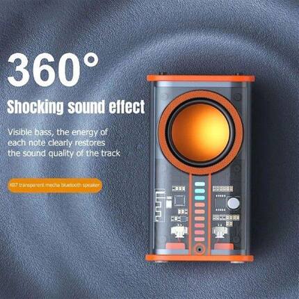 德国K07 Transparent Mecha Speakers Bluetooth-compatible 5.0