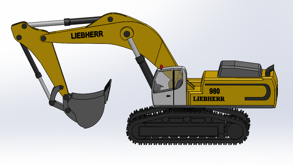 挖掘机图纸资料履带式挖掘机三维图纸工业设计3d图素材建模学练习