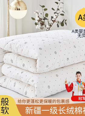 新疆长绒棉花被子棉被被芯棉絮绗缝冬季纯棉全棉加厚保暖冬天