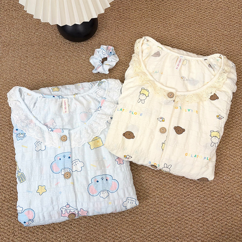 少女可爱卡通睡衣女夏季家居服