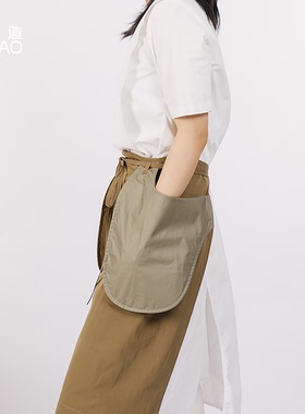 鹿造 Imaginative系列 撞色半身围裙 烘培花艺咖啡工服