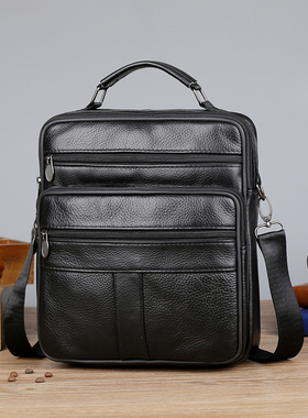 大容量男包真皮多功能斜跨包男士单肩手提商务便捷纯皮大容量纳袋