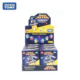 TOMY多美卡迪士尼家族盲盒合金小飞船模型草莓熊米奇史迪奇唐老鸭