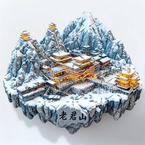 洛阳老君山冰箱贴文创金属磁贴