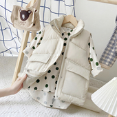 亲子装 母子母女网红马夹加厚保暖儿童羽绒棉马甲秋冬男童女童坎肩