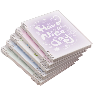 B5涂鸦不硌手活页本可拆卸线圈笔记本本子a4初中生专用记事纸a5高中生专用可拆环扣网格本大学生考研日记本子