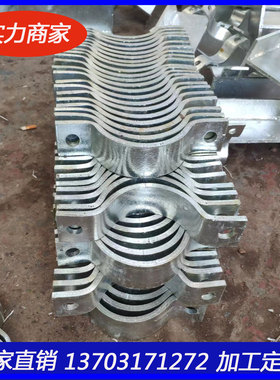 材料碳钢Q235B 管夹M1-9 DN40 M1-10 DN300双排螺栓抱箍厂家自产