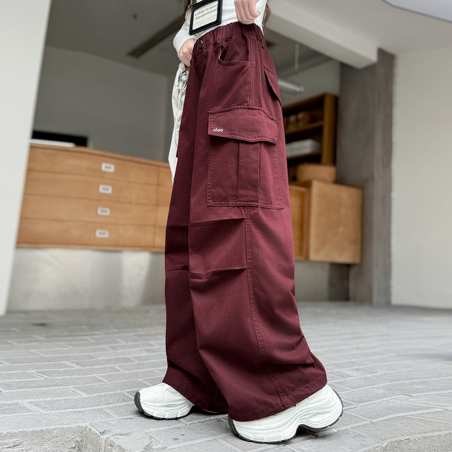 女童工装裤春秋时尚酷飒休闲长裤