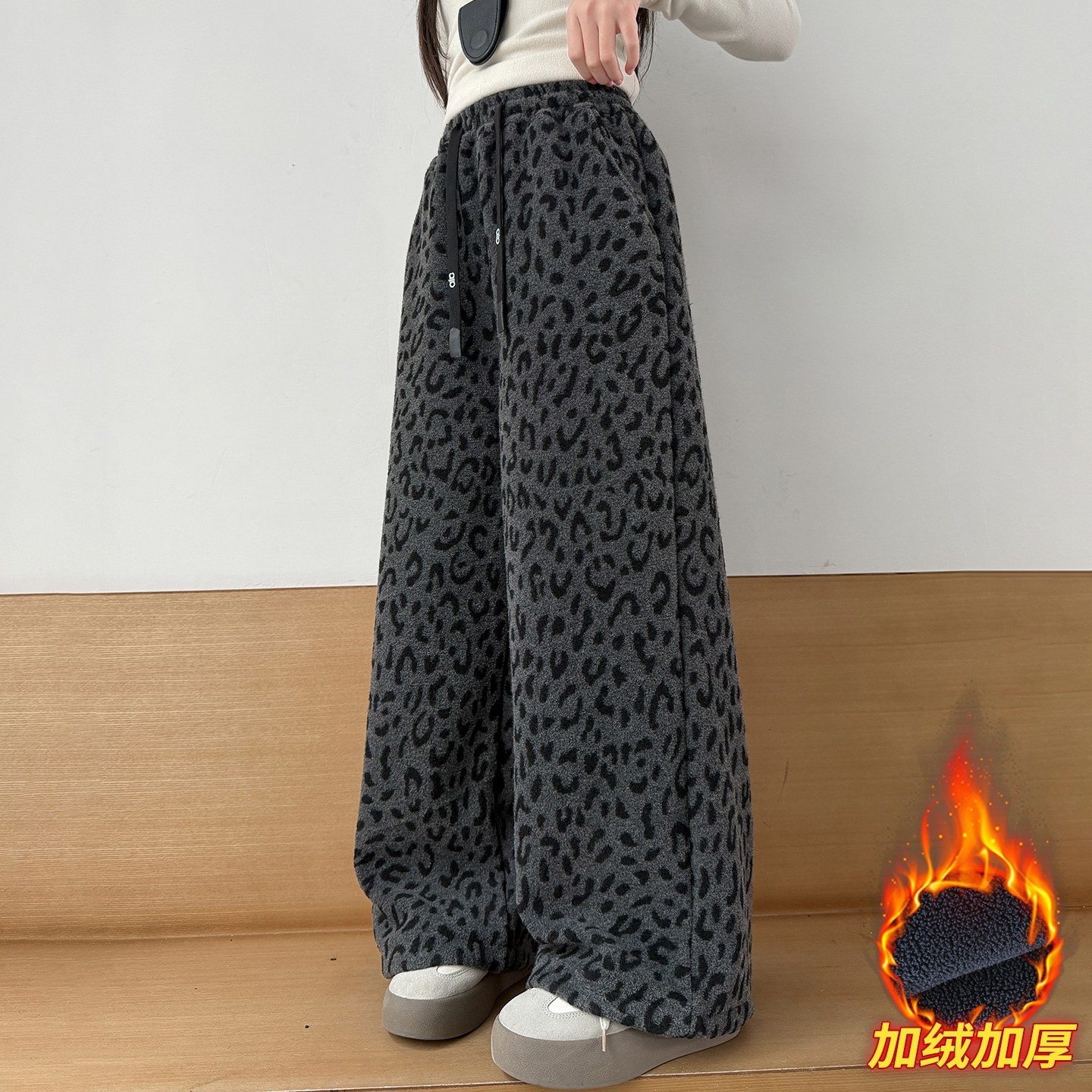 女童加厚绒裤子一体绒豹纹裤2025新款冬季超好看大儿童呢子休闲裤,童装/婴儿装/亲子装,裤子,淘宝优惠券,粉丝福利购,淘宝优惠卷