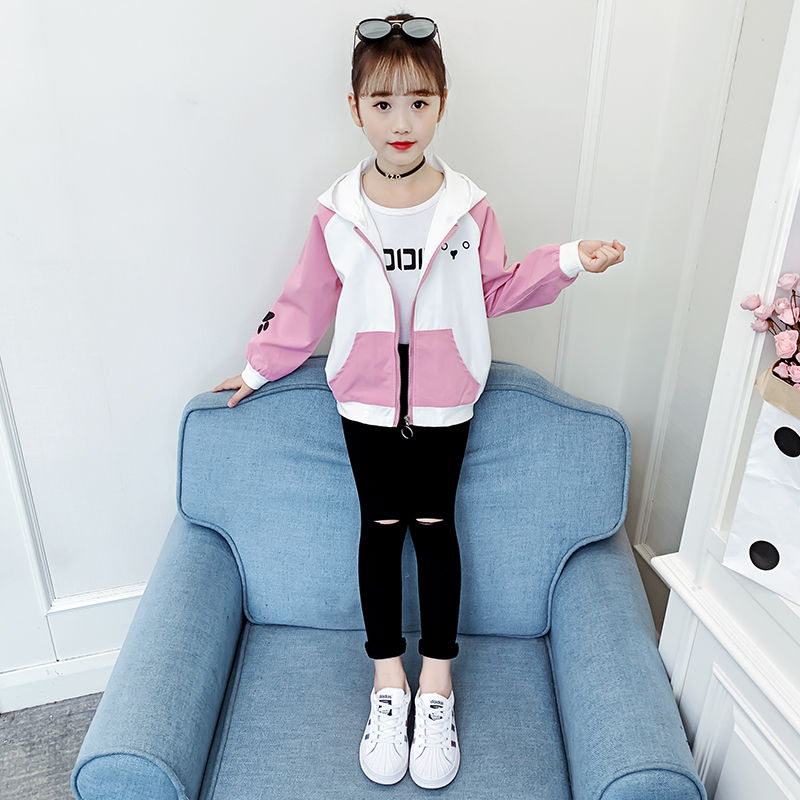 여아 코트 봄 가을 스타일 외국 스타일 아동복 어린 소녀 한국 스타일 패셔너블 재킷 아동용 만능 반바지 트렌디