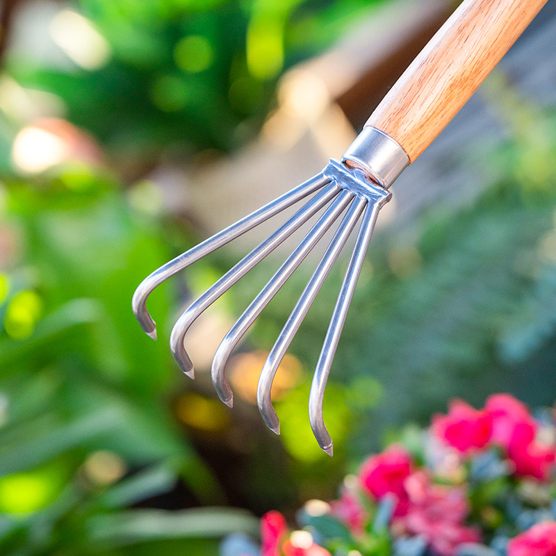 耙子挖花蛤蛤蜊水草海蛎子蛏子神器赶海工具套装专用铁耙子加长防