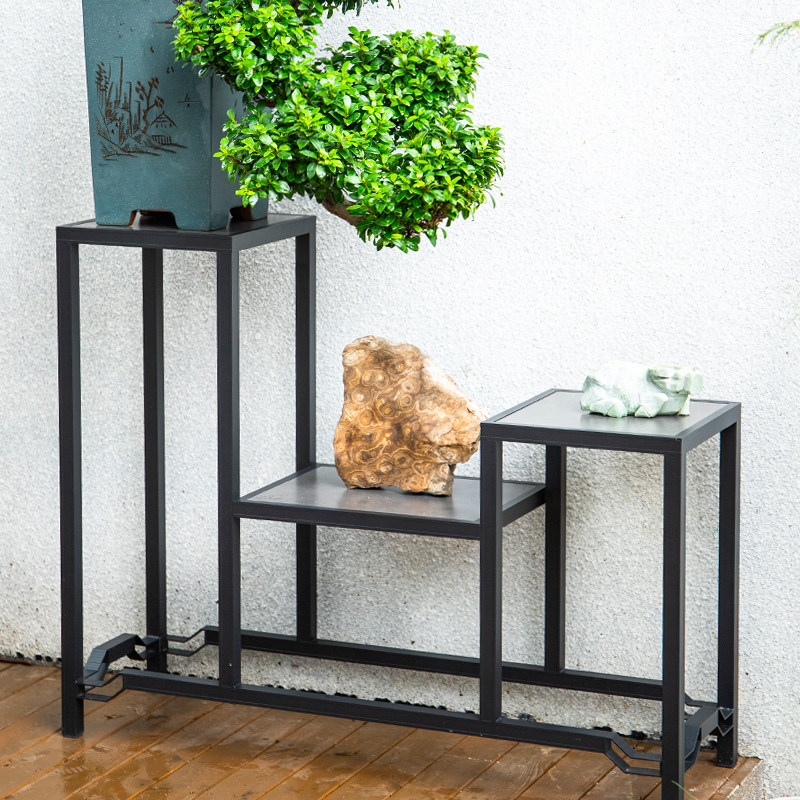 多肉花盆花架子简约铝材质多层落地面室内阳台客厅绿萝加强置物架