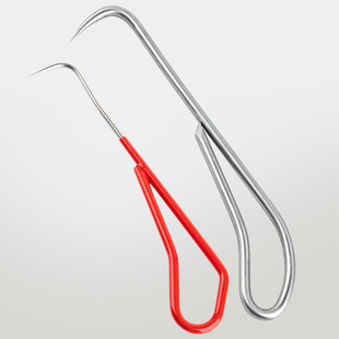 不锈钢单爪根钩盆栽盆景养护松土钩木柄钩松土工具根勾园艺工具