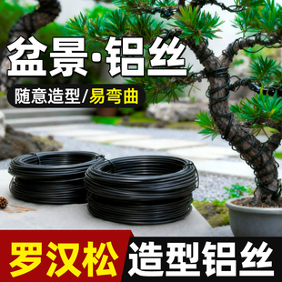 盆景造型专用铝丝铝线盘扎铝丝线蟠扎园艺铁丝花卉罗汉松定型吕丝