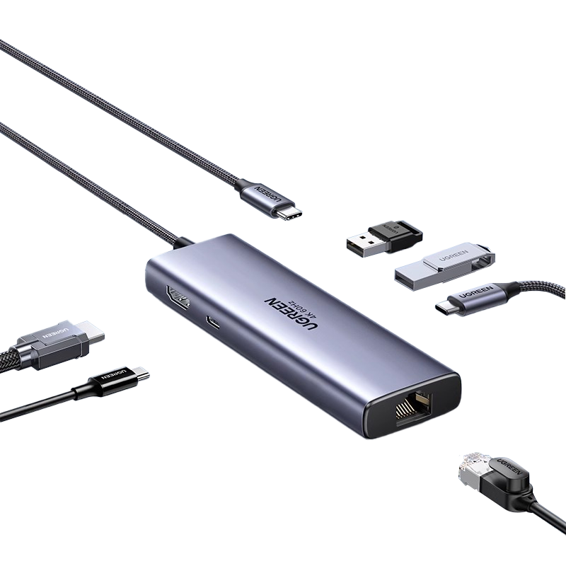 绿联USB3.2拓展坞高速hub分线器